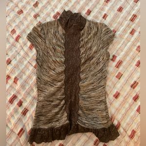 Brown Lace Top